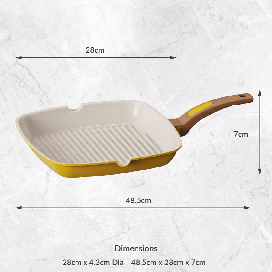 Grill Pan Yellow - Grill Pan 28CM Marigold Sterling Home 2