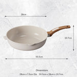 Deep Frying Pan Beige - Deep Frying Pan 28CM Ivory Sterling Home 2
