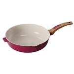 Deep Frying Pan Red - Deep Frying Pan 28CM Raspberry Sterling Home 1