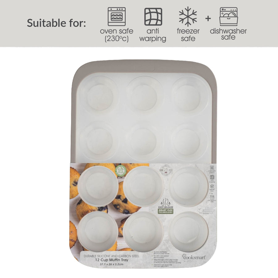 Smart Flex Muffin Tray - Smart Flex 12 Cup Muffin Tray Sterling Home 2