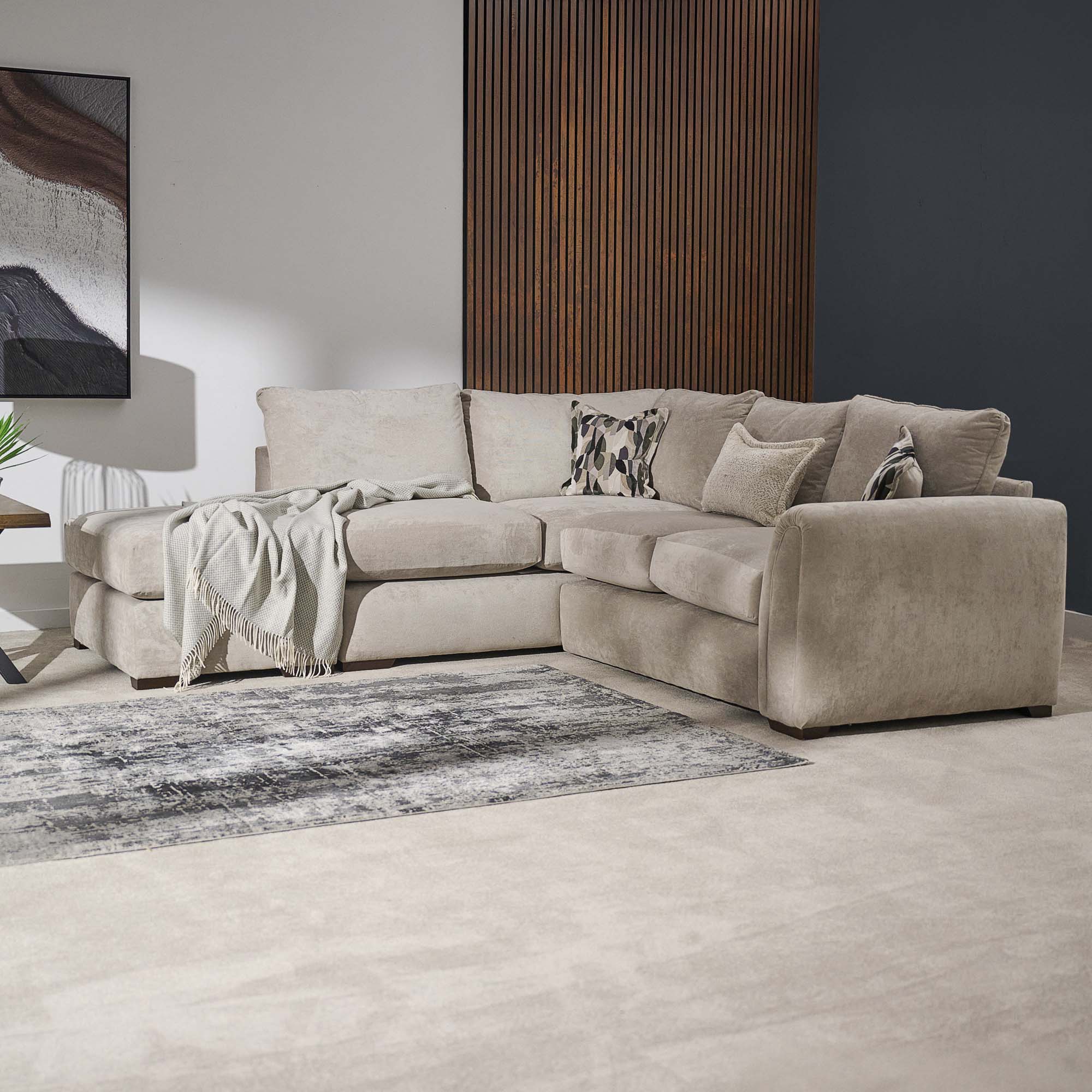 Amour Corner Standard Back Sofa - Corner Group with Stool Chaise Left Grade A - Left Hand Facing Sterling Home 2