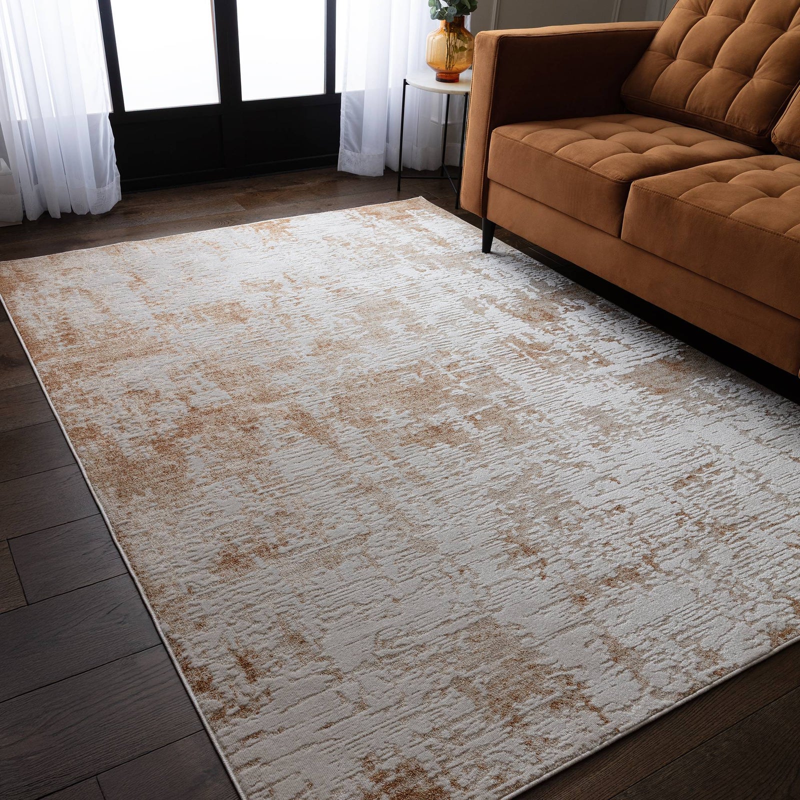 Amari Orange Wash Rug - AN02 120 x 160cm - 120cm x 160cm