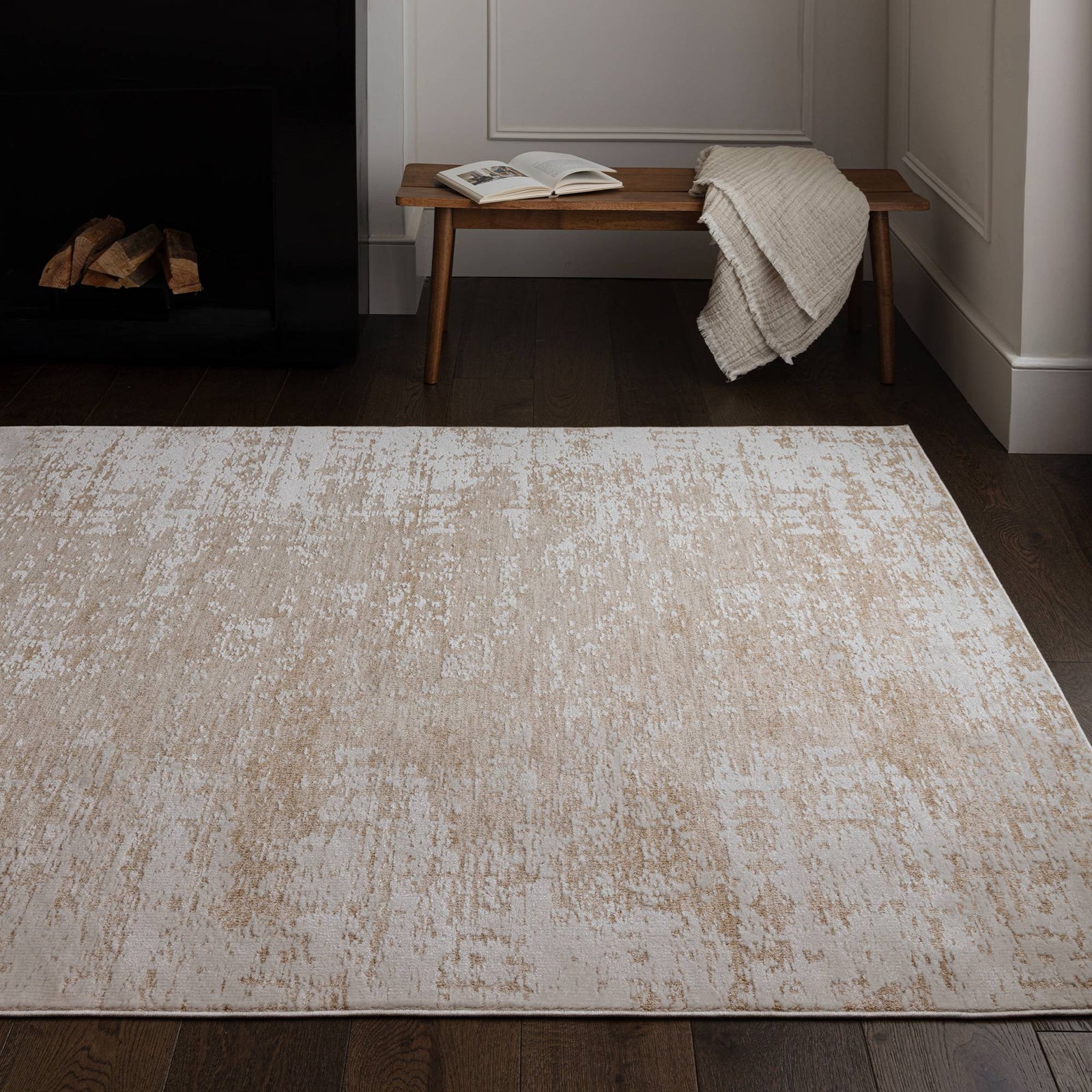 Amari Beige Lattice Rug - AN04 120 x 160cm - 120cm x 160cm