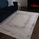 Amari Blue Square Rug - AN07 120 x 160cm - 120cm x 160cm
