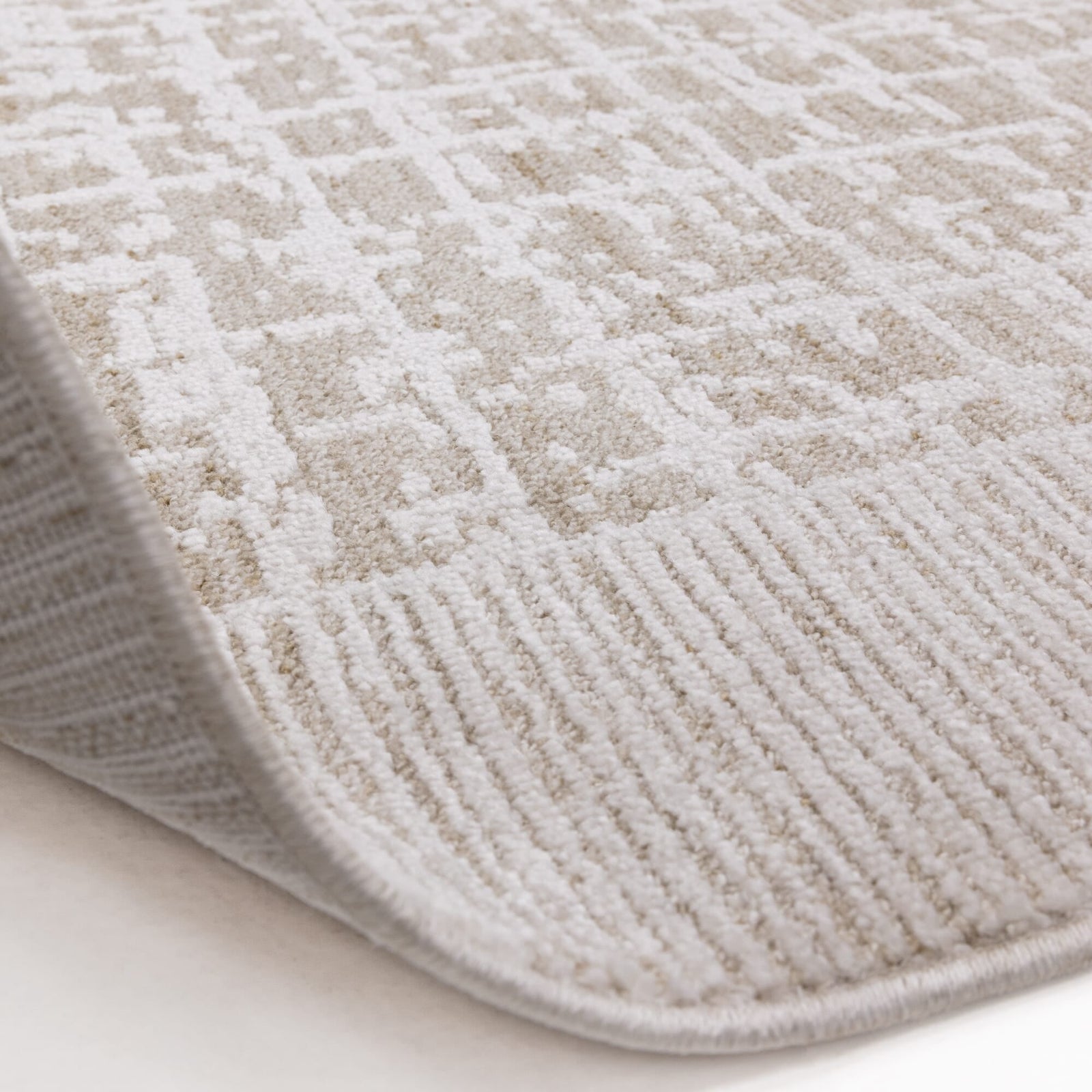 Amari Beige Grid Rug - AN10 120 x 160cm - 120cm x 160cm