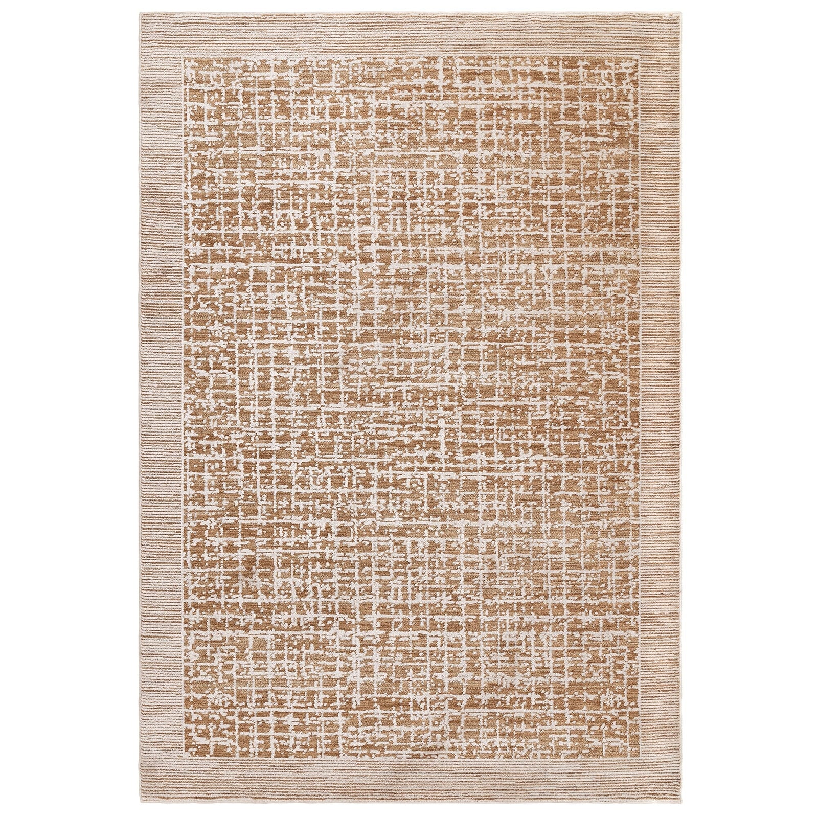 Amari Orange Grid Rug - AN11 120 x 160cm - 120cm x 160cm