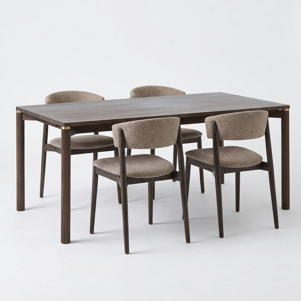 Antigua Dining Table, Extension Leaf & 4 Dining Chairs