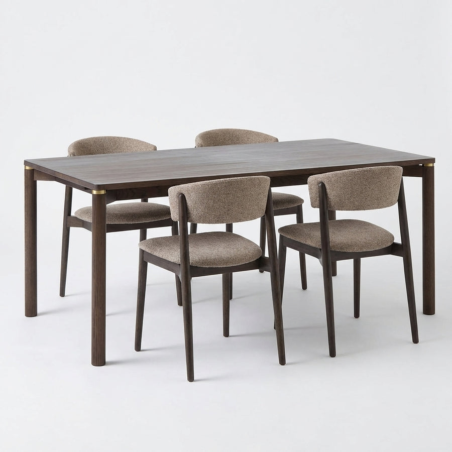 Antigua Dining Table, Extension Leaf & 4 Dining Chairs