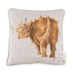Wrendale Highland Cow Square Cushion - Highland Cow Square Cushion 40CM Sterling Home 2