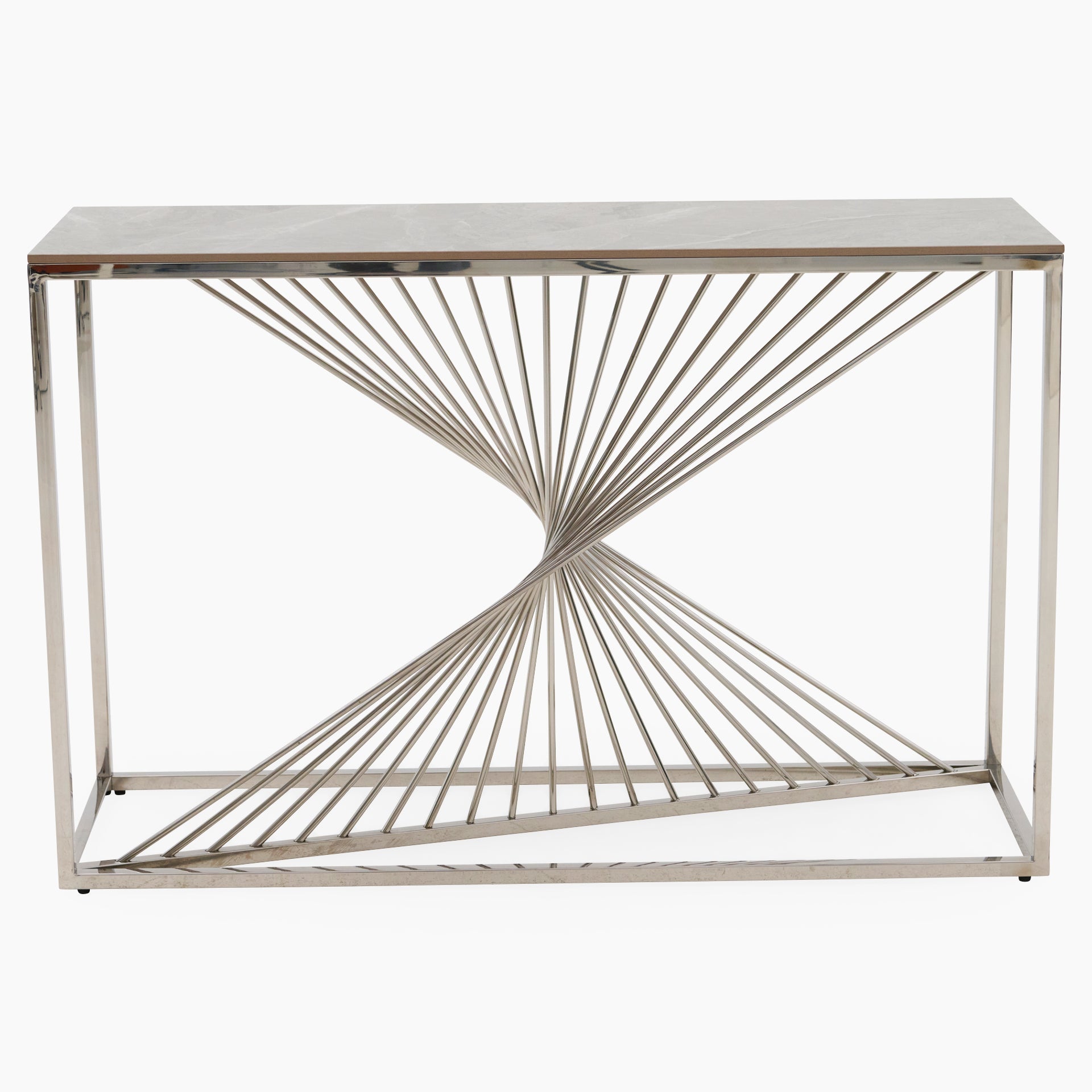 Atalanta Console Table - Console Table Glass / Stainless Steel Sterling Home 1