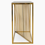 Atalanta Console Table - Console Table Sintered Stone / Chrome Gold Tables Sterling Home 3