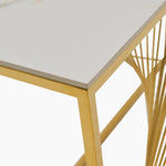 Atalanta Console Table - Console Table Sintered Stone / Chrome Gold Tables Sterling Home 5