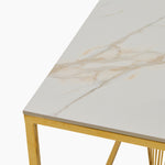 Atalanta Console Table - Console Table Sintered Stone / Chrome Gold Tables Sterling Home 6
