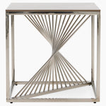 Atalanta Side Table - End Table Sintered Stone / Chrome Gold Sterling Home 1