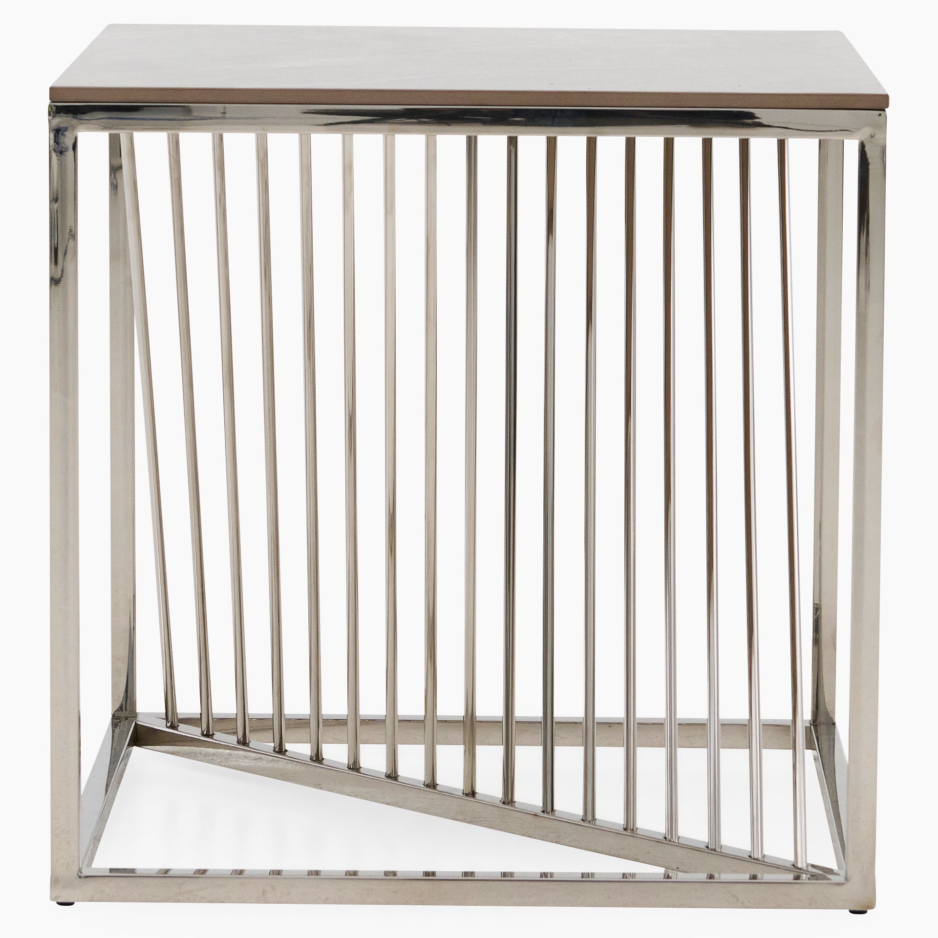 Atalanta Side Table - End Table Sintered Stone / Stainless Steel Tables Sterling Home 4