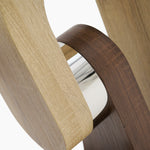 Atlas Sofa Table - Sofa Table Walnut/Stainless Steel/Clear Glass