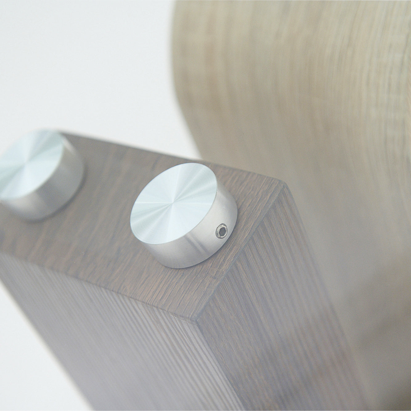 Atlas End Table - End Table Walnut/Stainless Steel/Clear Glass