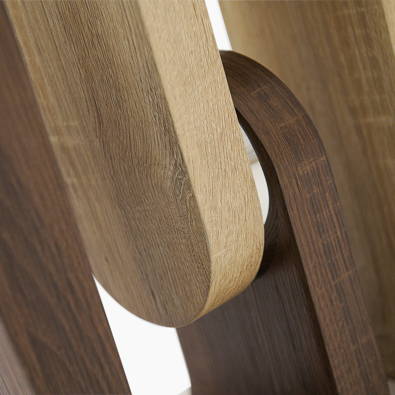 Atlas End Table - End Table Walnut/Stainless Steel/Clear Glass