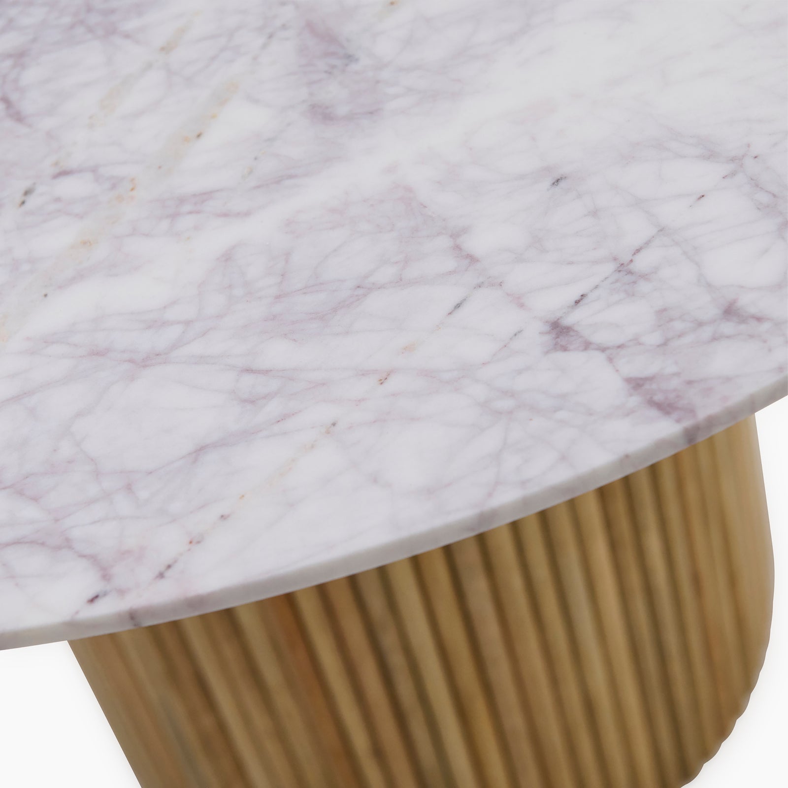 Aurora Round Dining Table - Round Table 120cm Solid Mango / Natural Marble Top Dining Tables Sterling Home 3