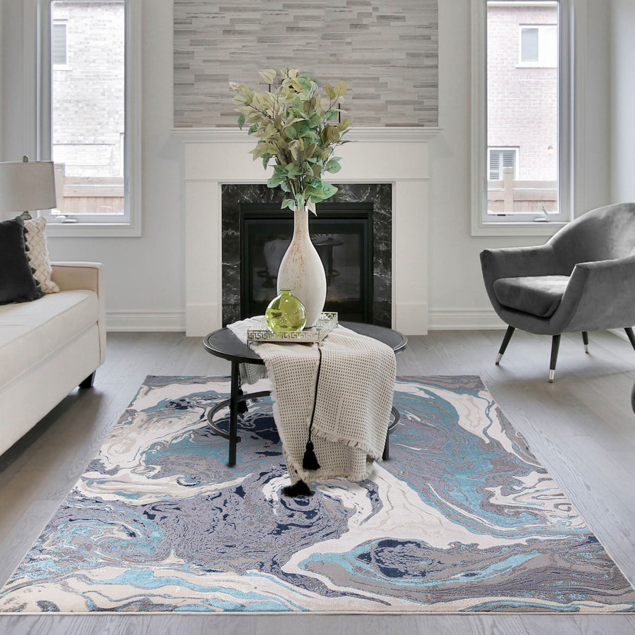 Amelia Ocean Rug - AU18 Ocean - 80cm x 150cm Sterling Home 2