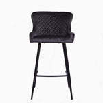 Avalon Bar Stool - Bar Stool Grey Velvet - Grey Sterling Home 4