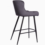 Avalon Bar Stool - Bar Stool Grey Velvet - Grey Sterling Home 6