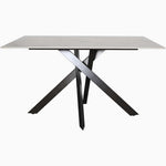 Avalon Compact Dining Table - Compact Dining Table 135cm Sintered Stone / Satin Grey Tables Sterling Home 1