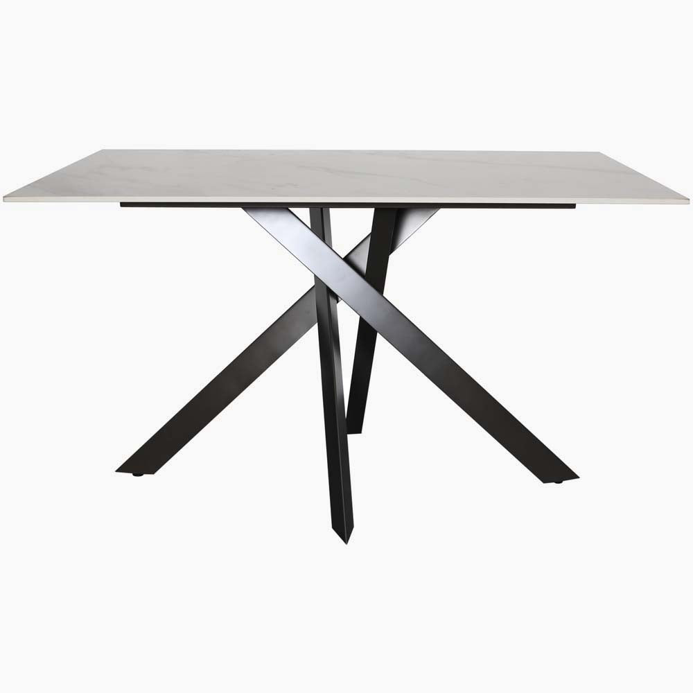 Avalon Compact Dining Table - Compact Dining Table 135cm Sintered Stone / Satin Grey Tables Sterling Home 1