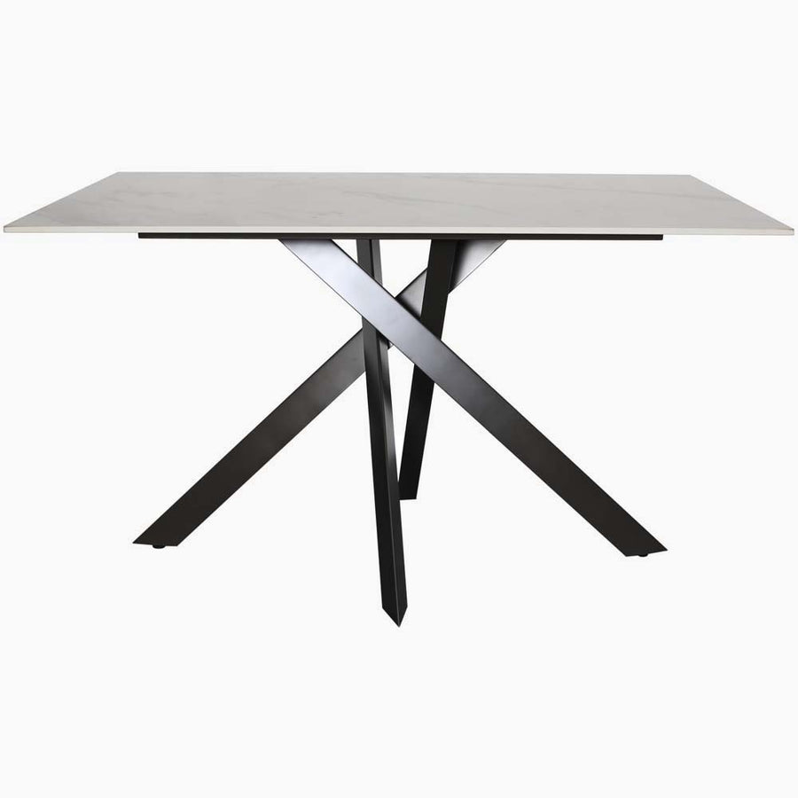 Avalon Compact Dining Table - Compact Dining Table 135cm Sintered Stone / Satin Grey Tables Sterling Home 1