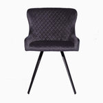 Avalon Dining Chair - Dining Chair Grey Velvet - Grey Chairs Sterling Home 1