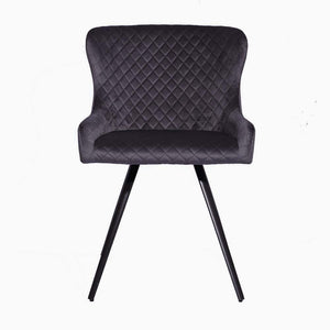 Avalon Dining Chair - Dining Chair Grey Velvet - Grey Chairs Sterling Home 1