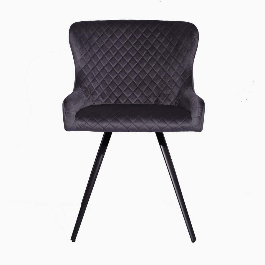 Avalon Dining Chair - Dining Chair Grey Velvet - Grey Chairs Sterling Home 1