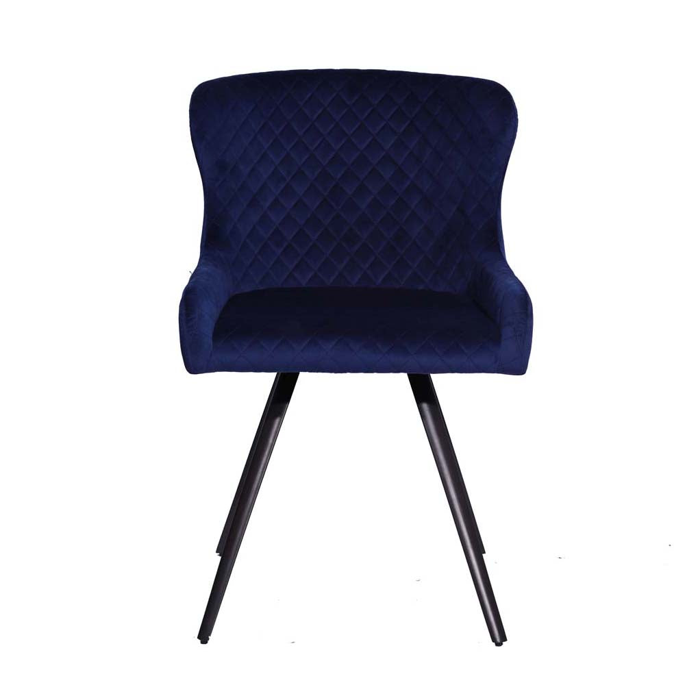 Avalon Pair of Blue Velvet Dining Chairs - Dining Chair - Pair Blue Velvet Sterling Home 2
