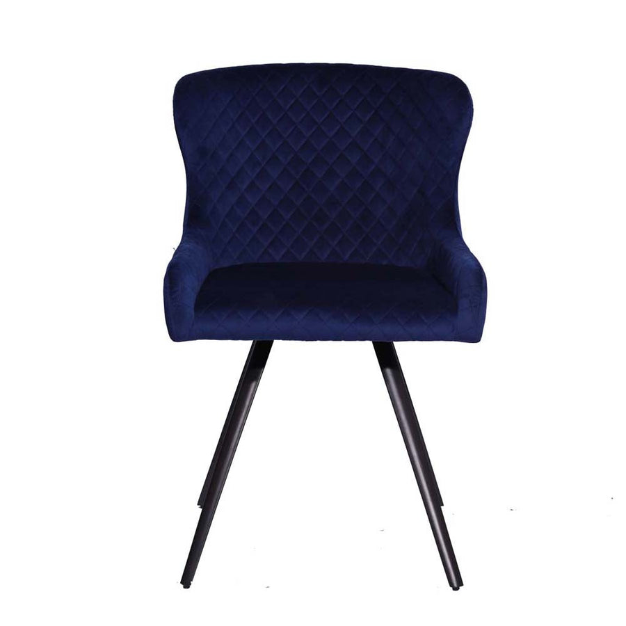 Avalon Pair of Blue Velvet Dining Chairs - Dining Chair - Pair Blue Velvet Sterling Home 2