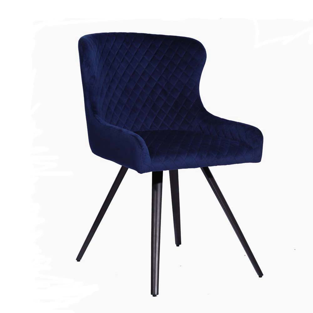 Avalon Pair of Blue Velvet Dining Chairs - Dining Chair - Pair Blue Velvet Sterling Home 3