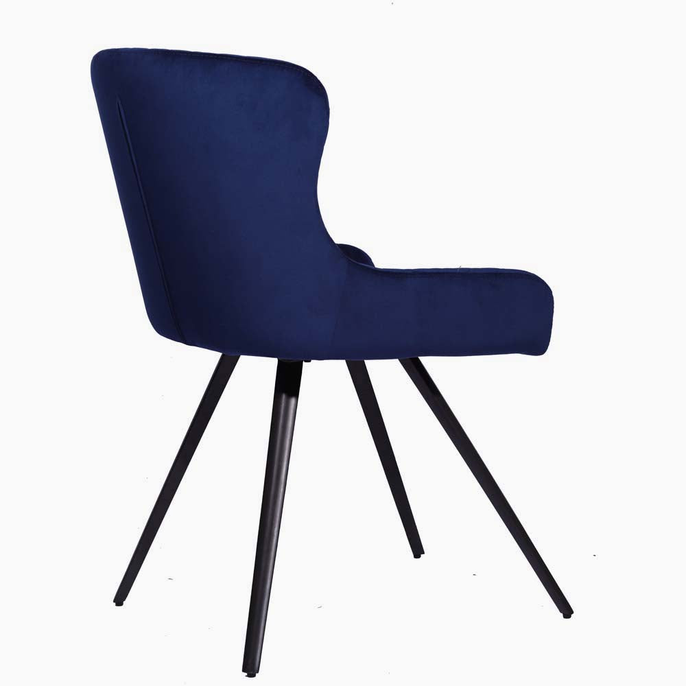 Avalon Pair of Blue Velvet Dining Chairs - Dining Chair - Pair Blue Velvet Sterling Home 4