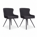 Avalon Pair of Grey Dining Chairs