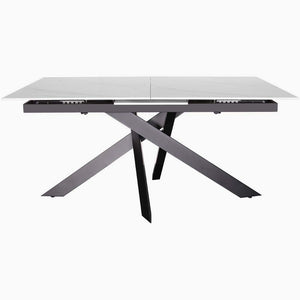 Avalon Extending Dining Table - Extending Dining Table 160/200cm Sintered Stone / Satin Grey Tables Sterling Home 1