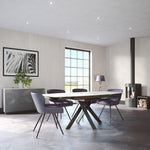 Avalon Extending Dining Table - Extending Dining Table 160/200cm Sintered Stone / Satin Grey Tables Sterling Home 2