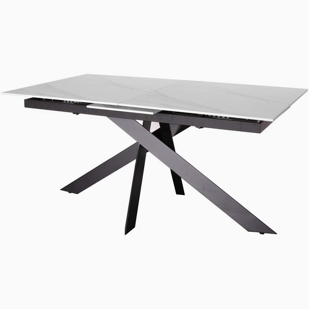 Avalon Extending Dining Table - Extending Dining Table 160/200cm Sintered Stone / Satin Grey Tables Sterling Home 4