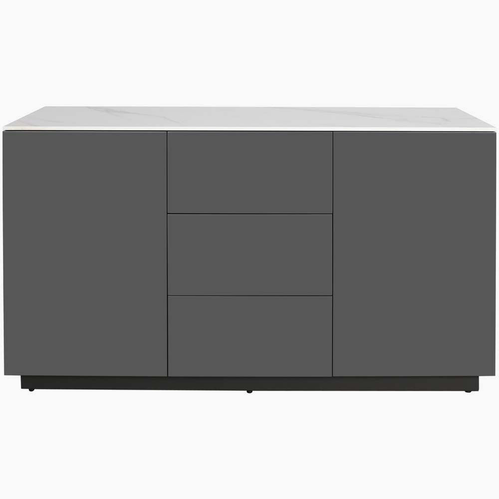 Avalon Sideboard - Large Sideboard Sintered Stone / Satin Grey Storage Sterling Home 1