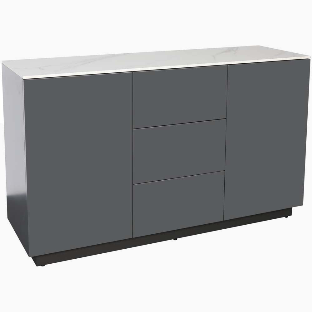 Avalon Sideboard - Large Sideboard Sintered Stone / Satin Grey Storage Sterling Home 2