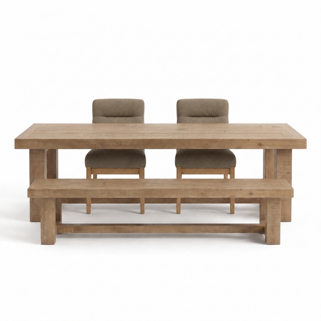 Origins Dining Table, 2 Avery Dining Chairs & Bench Set Dining Sets Sterling Home 1