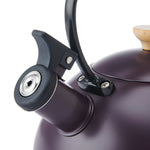 La Cafetiere Purple Whistling Kettle - LC Whistling Kettle Wood Handle Purple 1.6L Sterling Home 3
