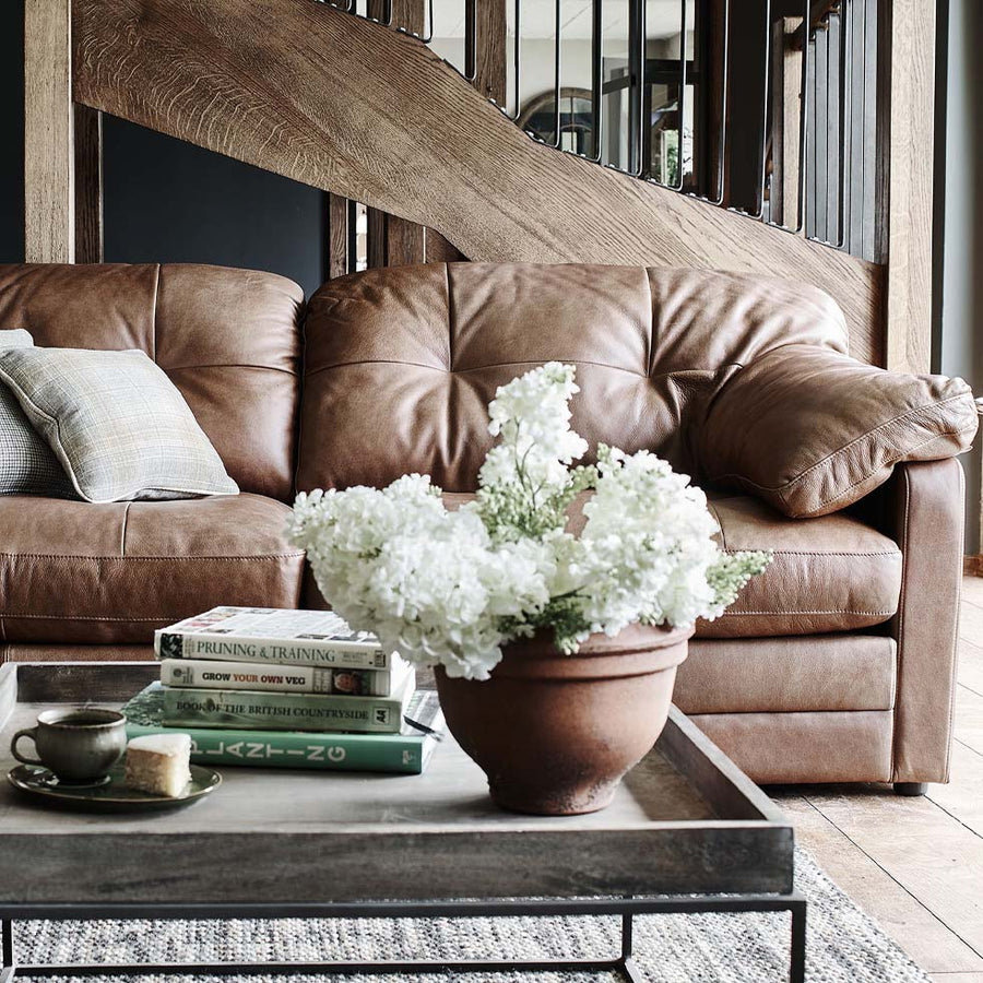 Alexander & James Bailey 4 Seater Sofa - 4 Seater Split Sofa Grade B Leather Sofas Sterling Home 2