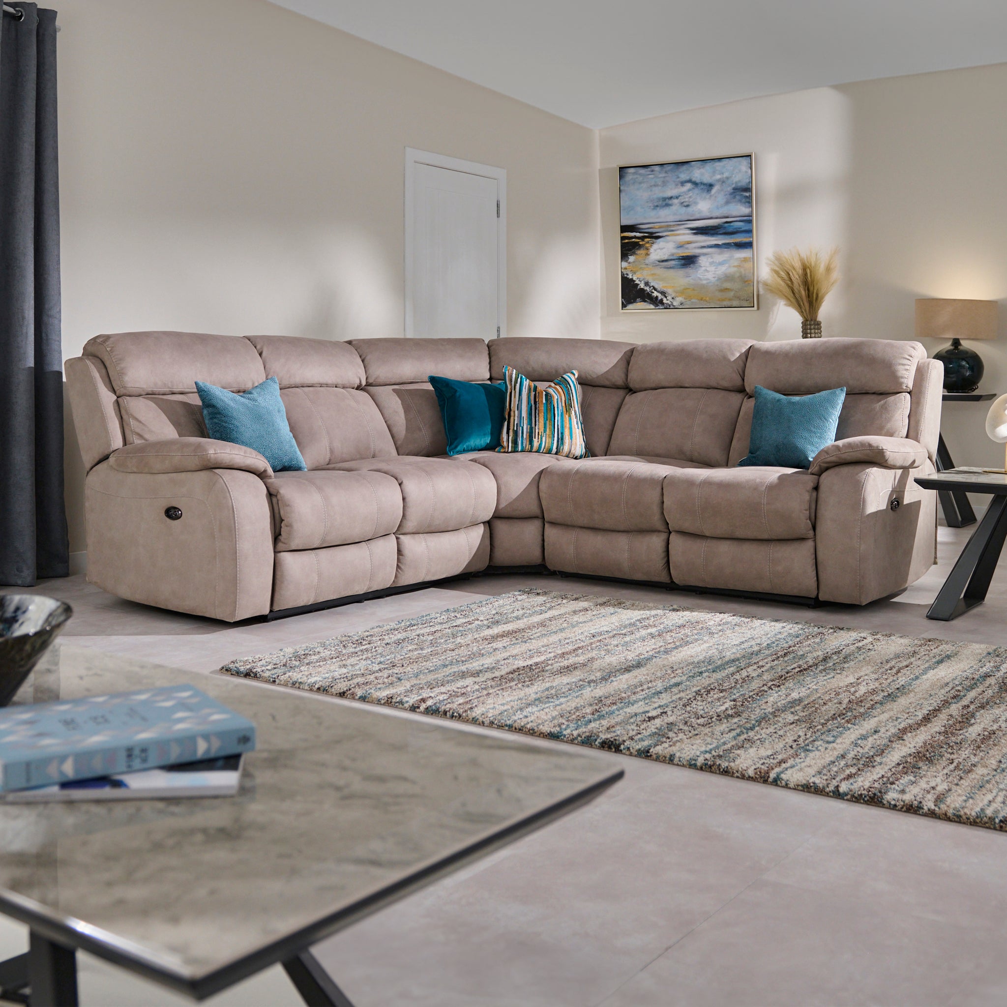 Galaxy 2 Seater Recliner Sofa - 2 Seater 2 Power Recliners Cat 20S - Power Recliner Sofas Sterling Home 2