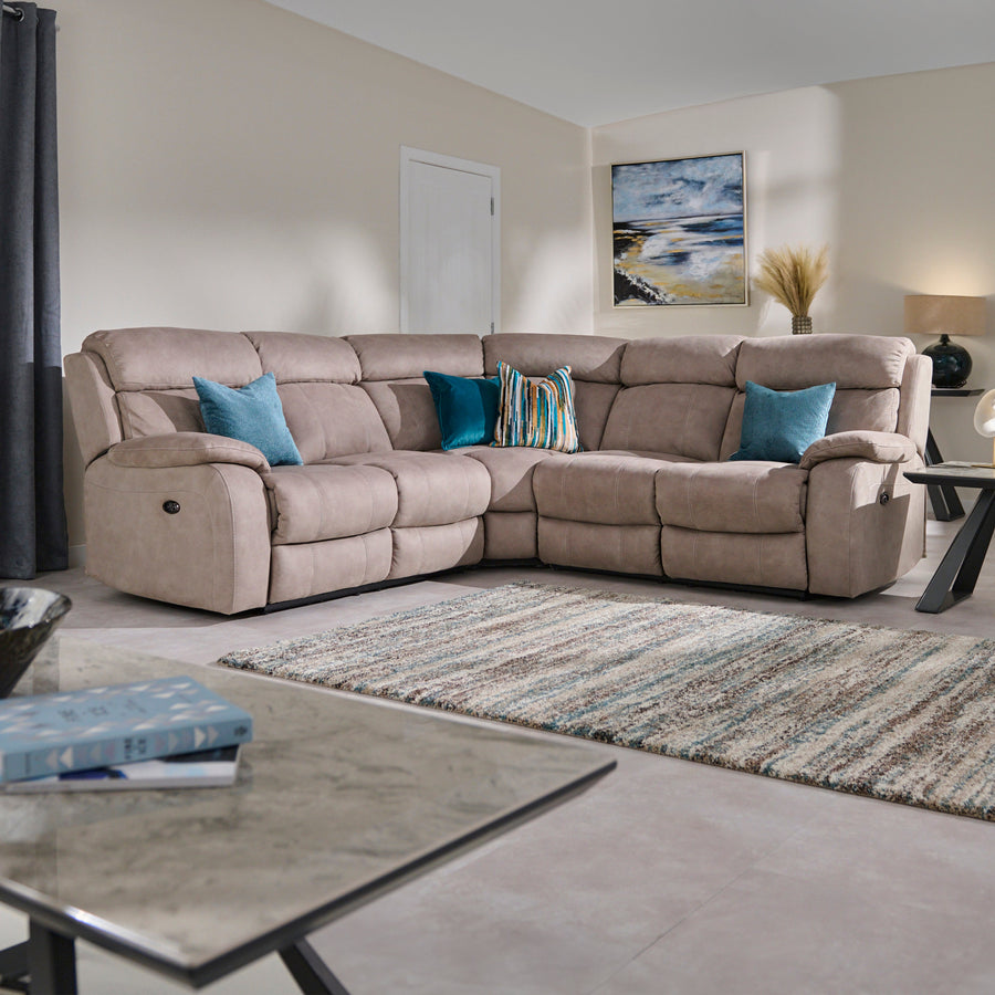 Galaxy 2 Seater Recliner Sofa - 2 Seater 2 Power Recliners Cat 25S - Power Recliner Sterling Home 2