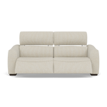 Beck Small 3 Seater Recliner Sofa - 2.5 Seater Sofa with 2 Power Recliners (Compact) Fabric - Power Recliner with USB