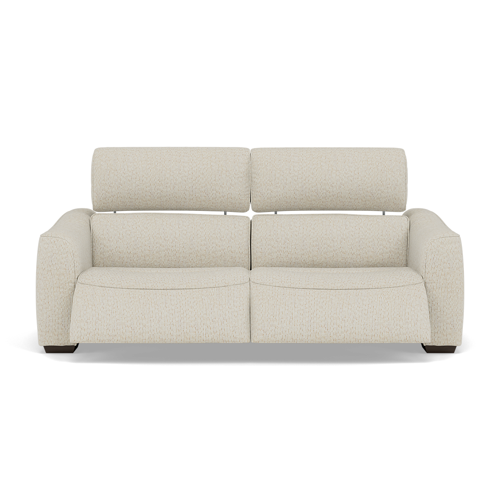 Beck Small 3 Seater Recliner Sofa - 2.5 Seater Sofa with 2 Power Recliners (Compact) Fabric - Power Recliner with USB
