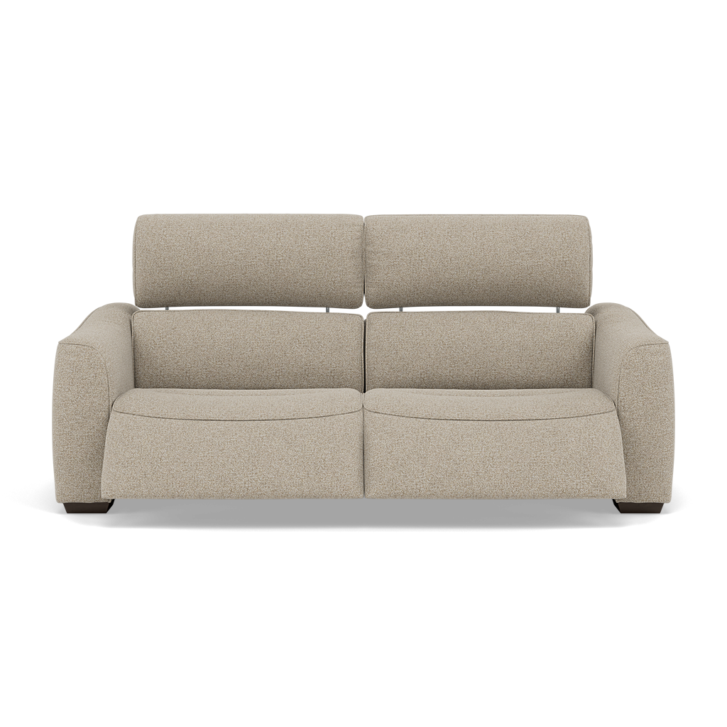 Beck Small 3 Seater Recliner Sofa - 2.5 Seater Sofa with 2 Power Recliners (Compact) Fabric - Power Recliner with USB